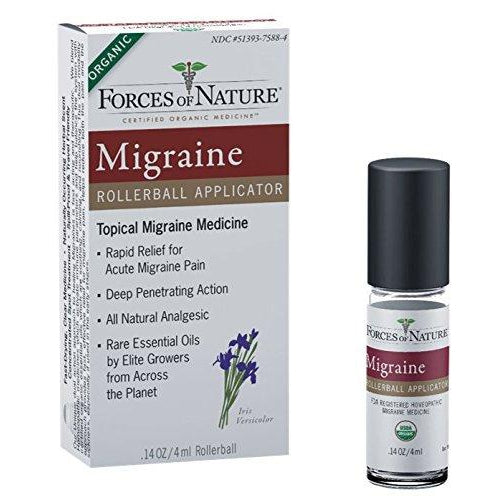Migraine Pain Management Rollerball Applicator-4ml- Forces Of Nature
